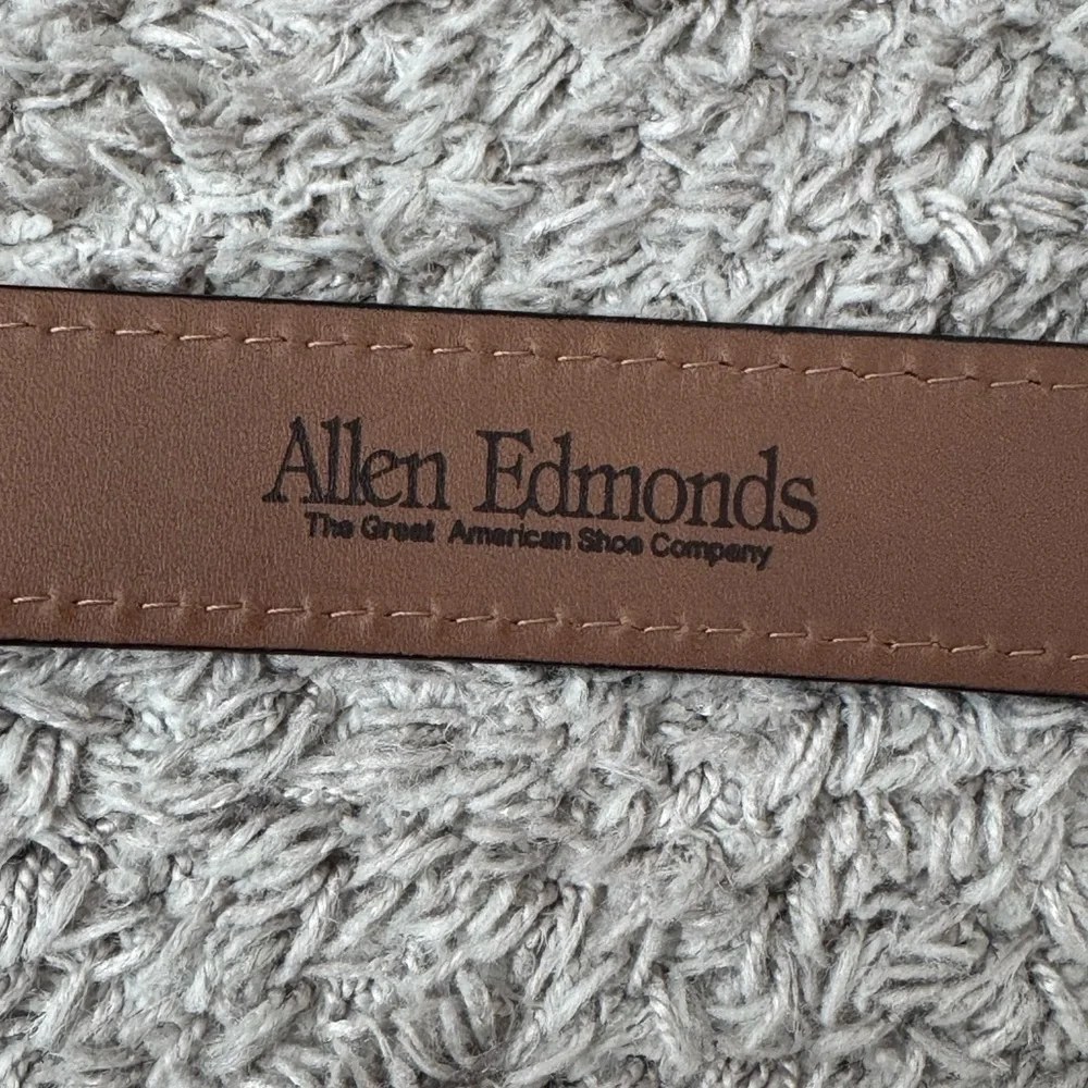 🔥 Allen Edmonds Men’s Cottonwood Red Brown Leather Belt Dress Belt – USA Made